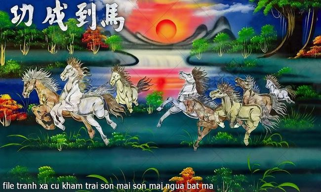 file tranh xa cu kham trai son mai son mai ngua bat ma